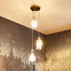 Sampa-Suspension-PORTOBELLO 5 Sampa-Suspension-PORTOBELLO -Intérieure Décoration Magasin 1062847 suspension portobello coloris transparent et dore 130 x 30cm