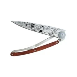 Deejo-Couteau-SCÈNE DE CHASSE 7 Deejo-Couteau-SCÈNE DE CHASSE -Intérieure Décoration Magasin 1189335 couteau scene de chasse coloris titane bois corail