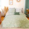 Parure De Lit Satin Bio-SUSIE -Intérieure Décoration Magasin 1255470 parure de lit satin bio susie coloris vert amande 240 x 220cm