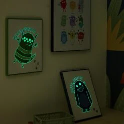 4MURS-Toile Embellie-CUTE MONSTER -Intérieure Décoration Magasin 1271049 toile embellie cute monster 30 x 40cm bleu