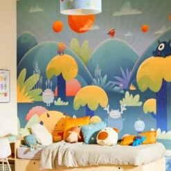 4MURS-Papier Peint Panoramique XL-MONSTER PARADISE -Intérieure Décoration Magasin 1297984 papier peint panoramique xl monster paradise 300 x 270cm