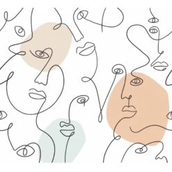 4MURS-Papier Peint Panoramique XL-VISAGES XL