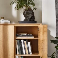 4MURS-Buffet-FIGARI -Intérieure Décoration Magasin 1363984 buffet figari coloris chene clair hauteur 150cm