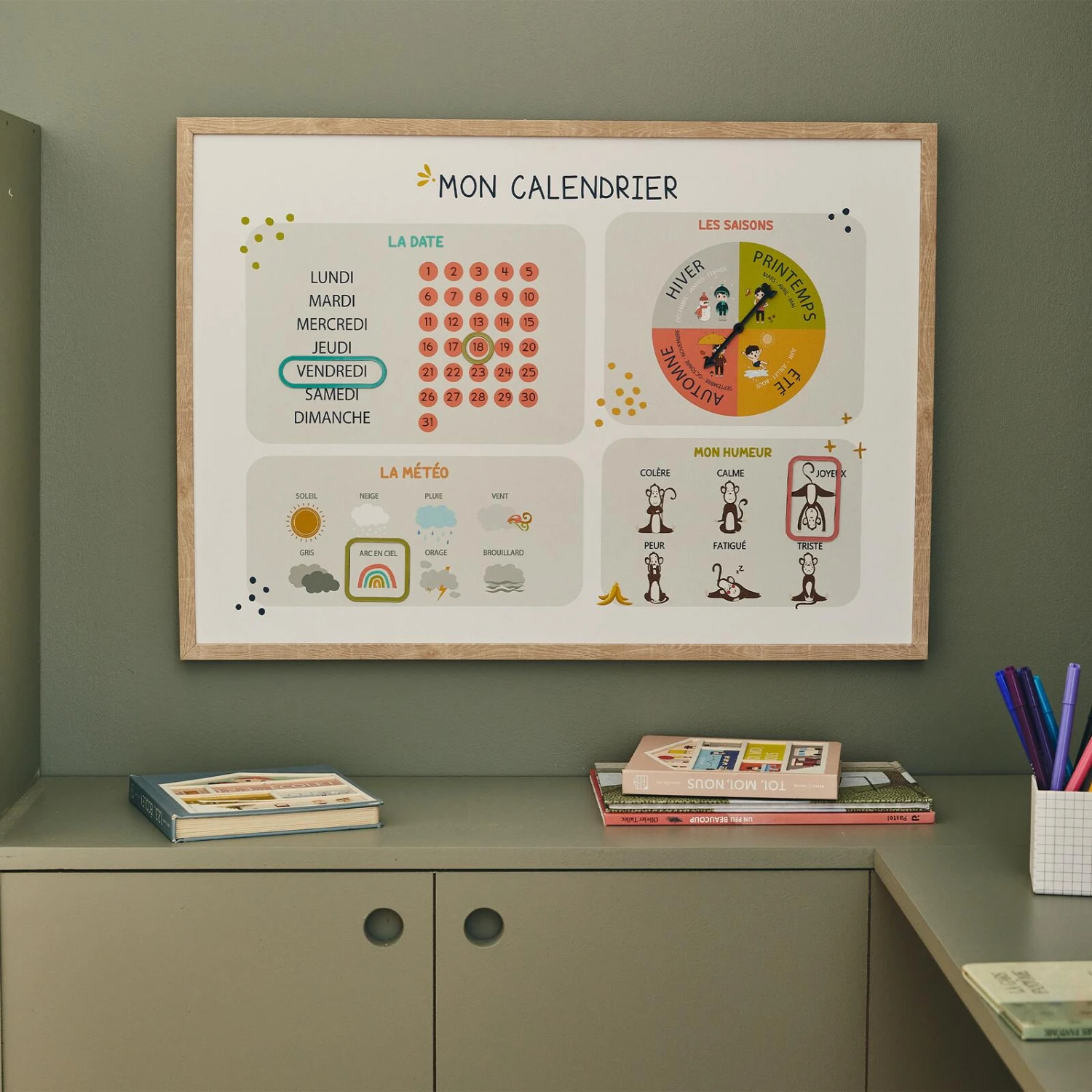 4MURS-Tableau Embelli-MON CALENDRIER PERPÉTUEL 4 4MURS-Tableau Embelli-MON CALENDRIER PERPÉTUEL – Image 2