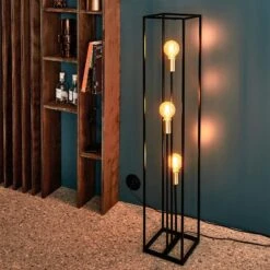 Lampadaire-RUBEN -Intérieure Décoration Magasin 1436778 lampadaire ruben coloris noir et or