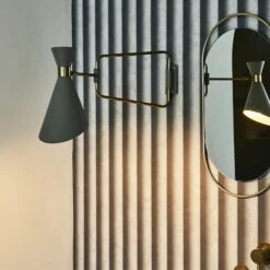 Applique-SHADY 7 Applique-SHADY -Intérieure Décoration Magasin 1463925 applique shady coloris blanc et laiton 31 x 73cm