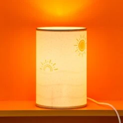 4MURS-Lampe De Chevet-SOLEA -Intérieure Décoration Magasin 1519316 lampe de chevet solea coloris blanc ocre bleu doux 24 x 16cm