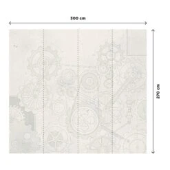 4MURS-Papier Peint Panoramique XL-ENGRENAGES -Intérieure Décoration Magasin 1564351 papier peint panoramique xl engrenages 300 x 270cm