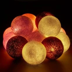 Guirlande Lumineuse Boule-ÉLEGANCE -Intérieure Décoration Magasin 264247 guirlande lumineuse boule elegance coloris pourpre