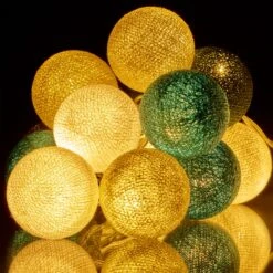 Guirlande Lumineuse Boule-ÉMERAUDE -Intérieure Décoration Magasin 301554 guirlande lumineuse boule emeraude coloris vert emeraude