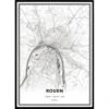 4MURS-Image Encadrée-MAP ROUEN -Intérieure Décoration Magasin 314481 image encadree map rouen 50 x 70cm