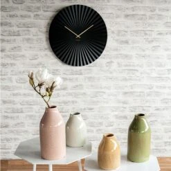 Present Time-Horloge En Métal-SENSU -Intérieure Décoration Magasin 321838 horloge en metal sensu coloris noir