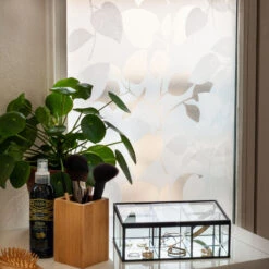 Revêtement Adhésif Vitrostatique-LEAVES 45 Cm -Intérieure Décoration Magasin 403182 revetement adhesif vitrostatique leaves 45cm