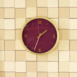 Horloge-PIA -Intérieure Décoration Magasin 424680 horloge pia coloris bordeaux