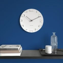 Present Time-Horloge En Plastique-LEO -Intérieure Décoration Magasin 457534 horloge en plastique leo coloris blanc