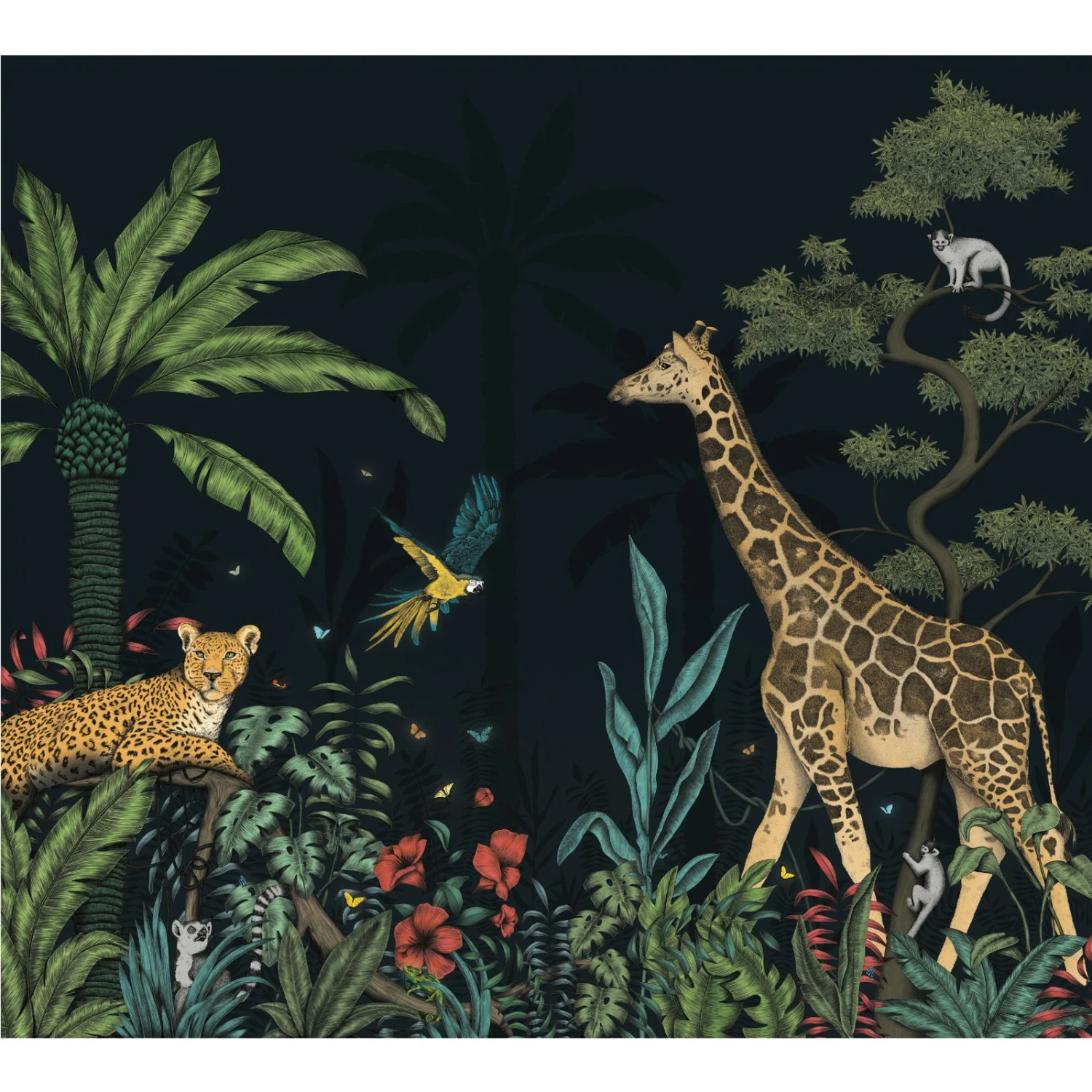 4MURS-Papier Peint Panoramique XL-NIGHT COLOR JUNGLE 3 4MURS-Papier Peint Panoramique XL-NIGHT COLOR JUNGLE