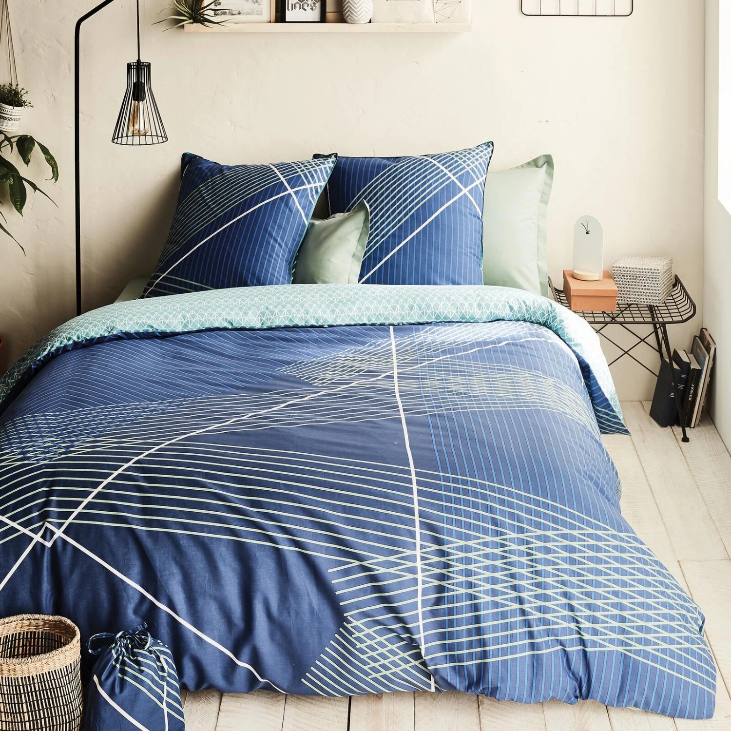 Parure De Lit En Toile De Coton-NEON 4 Parure De Lit En Toile De Coton-NEON – Image 2