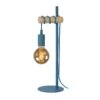 Lampe à Poser-PAULIEN -Intérieure Décoration Magasin 617769 lampe a poser paulien coloris bois clair et bleu 50 x 15cm