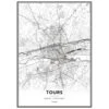 4MURS-Image Encadrée-MAP TOURS 2 4MURS-Image Encadrée-MAP TOURS -Intérieure Décoration Magasin 625415 image encadree map tours 50 x 70cm