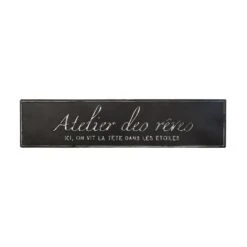 Plaque Métal-ALIX -Intérieure Décoration Magasin 646396 plaque metal alix coloris noir