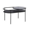 Kave Home-Table Basse-DAHELI -Intérieure Décoration Magasin 985507 table basse daheli coloris noir transparent 44 x 80cm